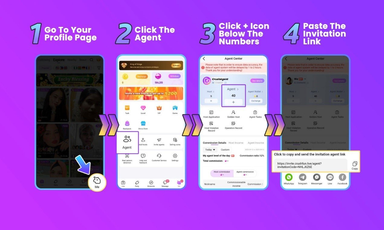 how to invite Crush Live Sub-agents tutorial step-by-step