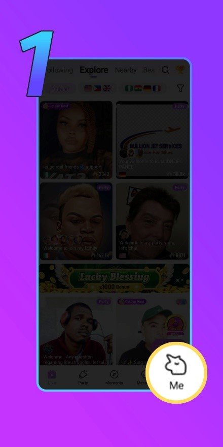 Crush Live Withdrawal Tutorial Step 1